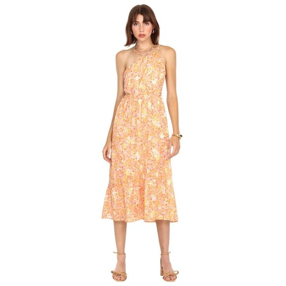 Greylin Reya Floral Dress Large Orange Boho Hippie Romantic Resort Vacay NWT - Picture 1 of 13